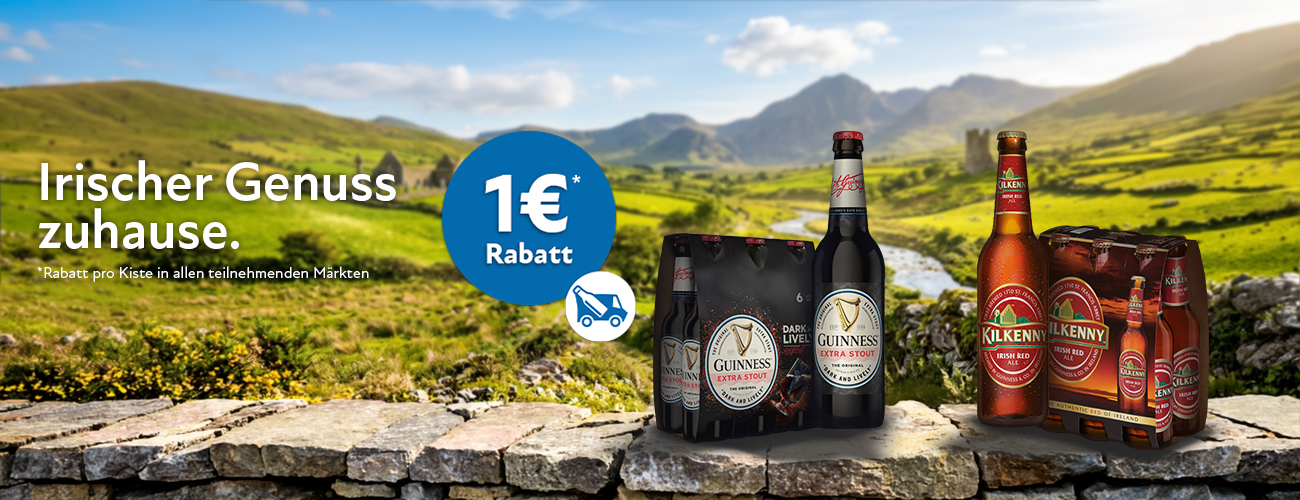 Guinness & Kilkenny Rabattaktion 1 Euro - KW 27 bis 29 in 2026